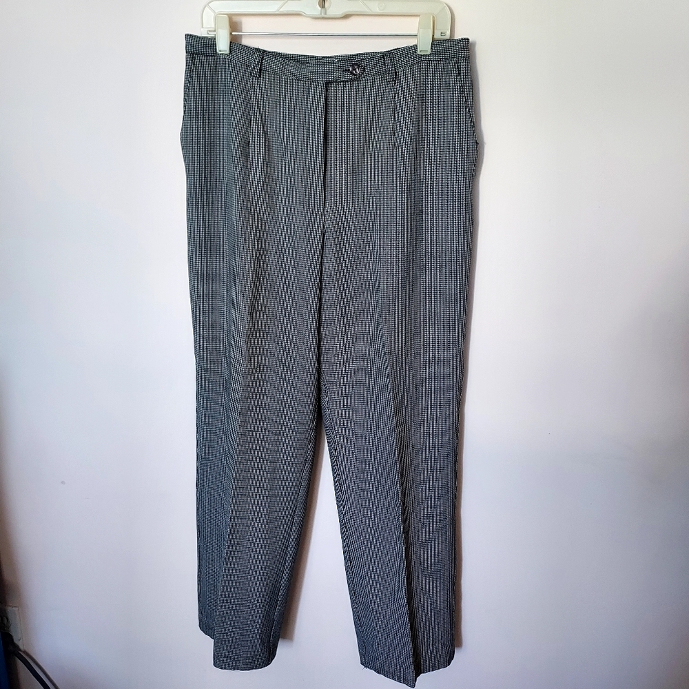 Sag Harbor Houndstooth Rayon blend slacks pants size 14 Career Business Church